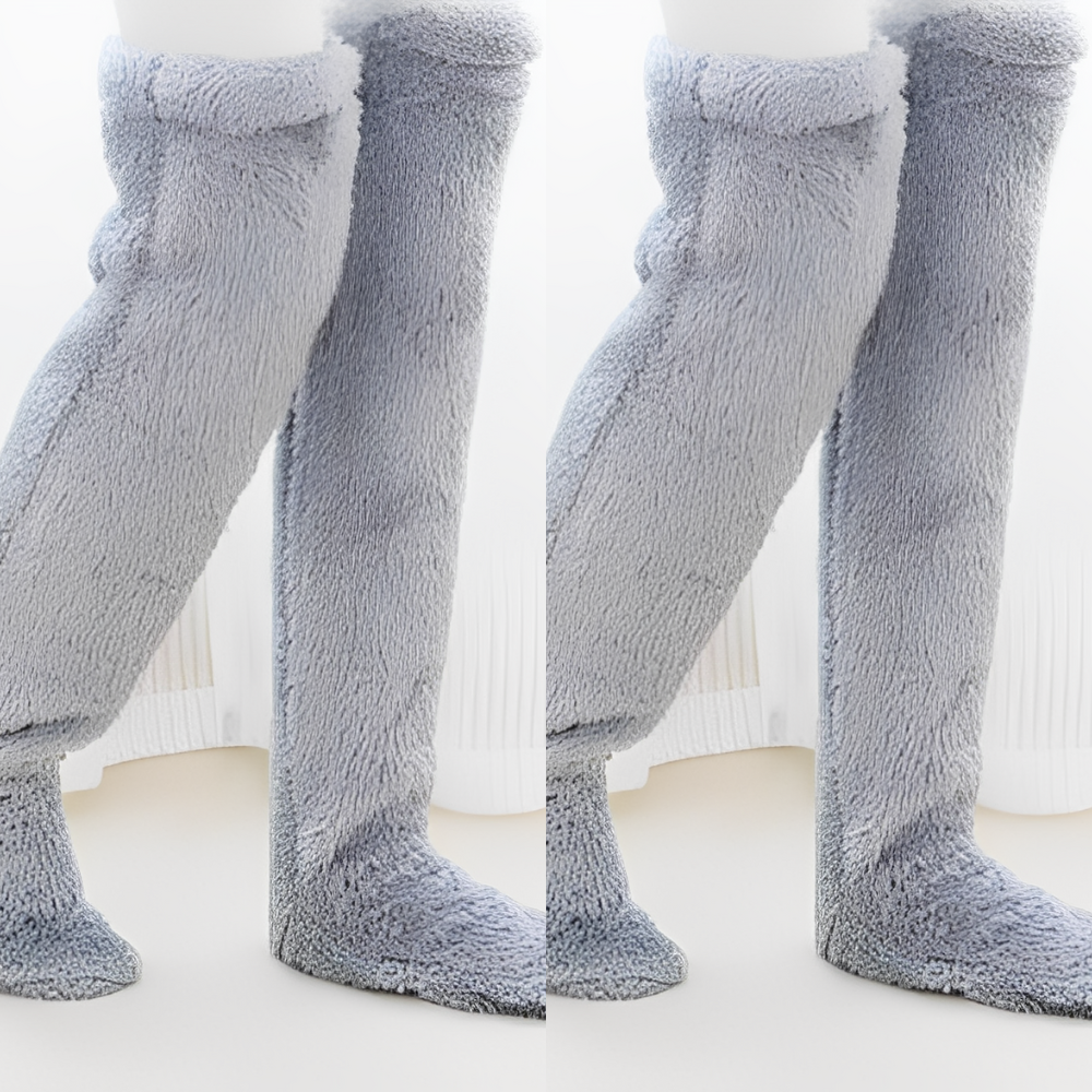 Camellia - Warme, überknielange Wintersocken für Damen