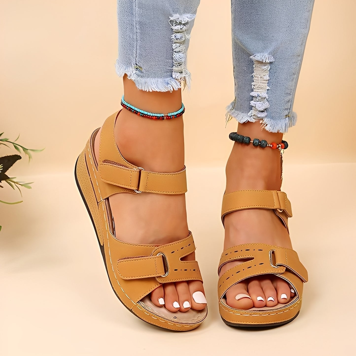 Marissa - Bequeme Plateausandalen mit Riemchen für Damen