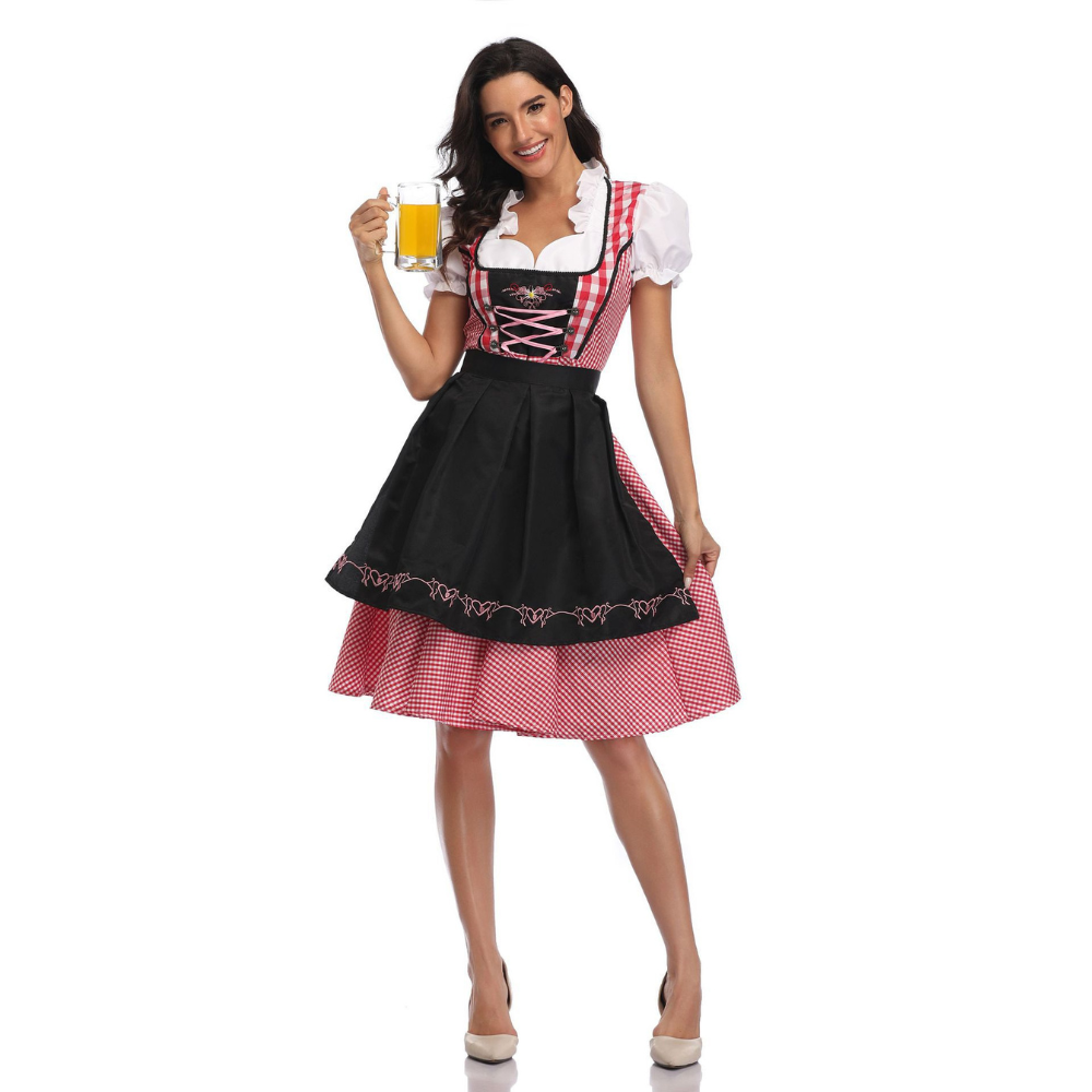 Katherine - Stilvolles kariertes Oktoberfest-Dirndlkleid für Damen