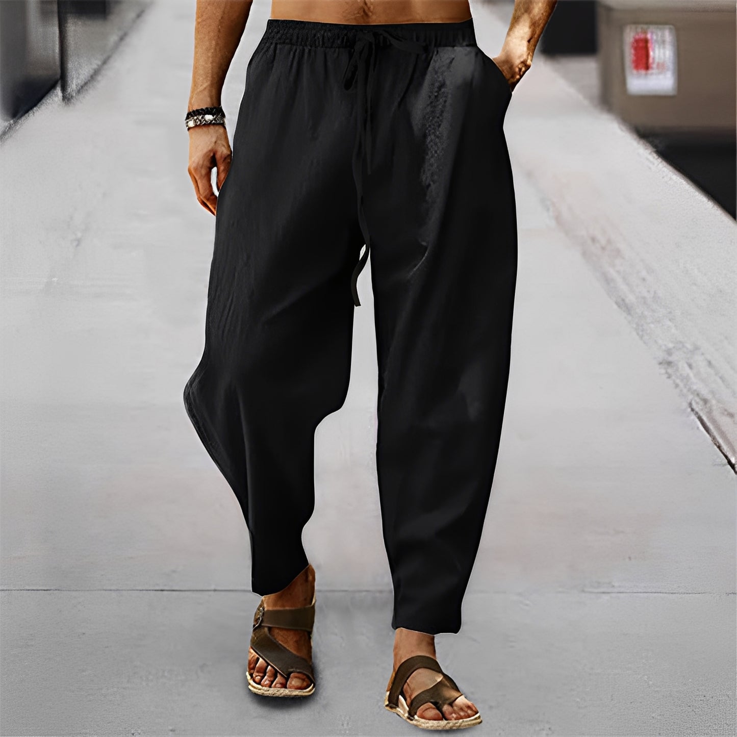 Jaxson - Leichte Strandshorts aus Leinen für Herren