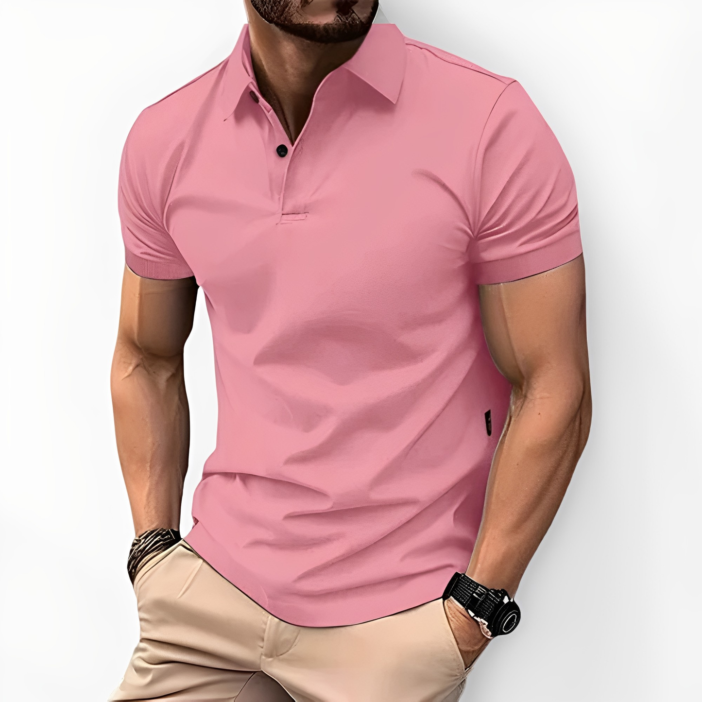 Deacon - Bequemes kurzärmeliges Poloshirt für Herren