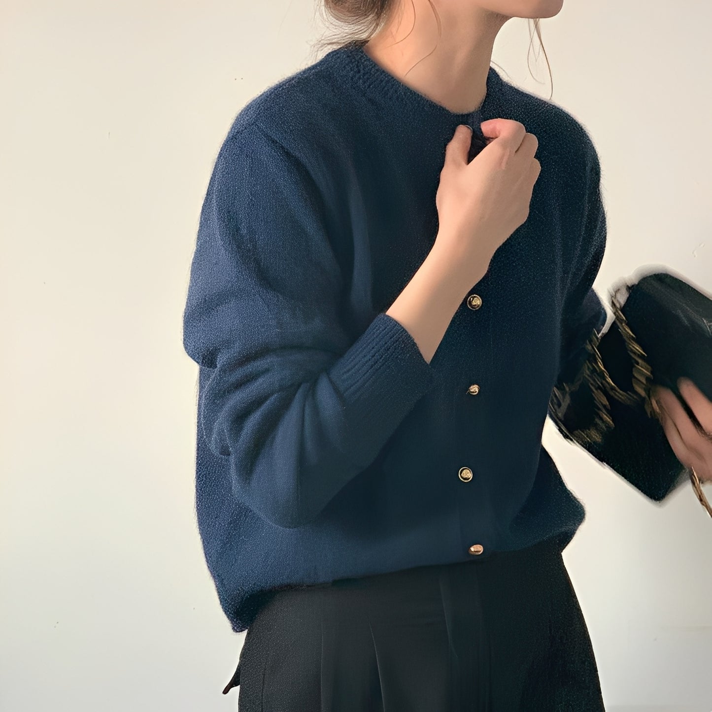 Merla - Lockerer Pullover-Mantel mit Rundhalsausschnitt für Damen