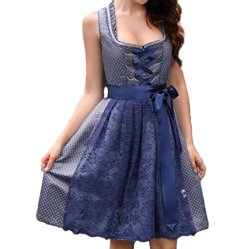 Katherine - Lässiges Oktoberfestkleid mit Bund für Damen