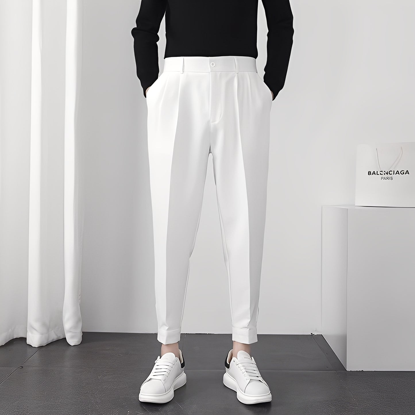 Micheal - Moderne, bequeme, locker sitzende Hose für Herren