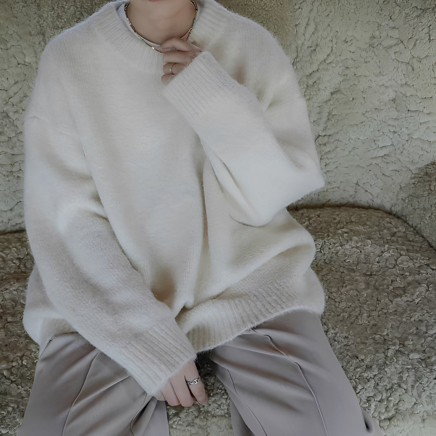 Olyvia - Lockerer, schlichter Pullover für Damen