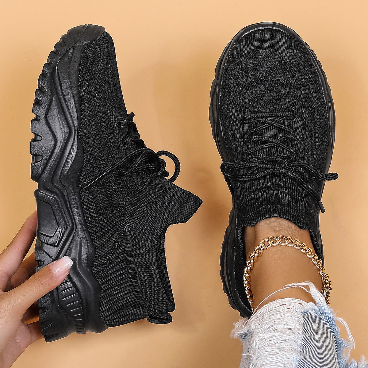 Wendi - Bequeme, lässige Fliegenwebschuhe für Damen