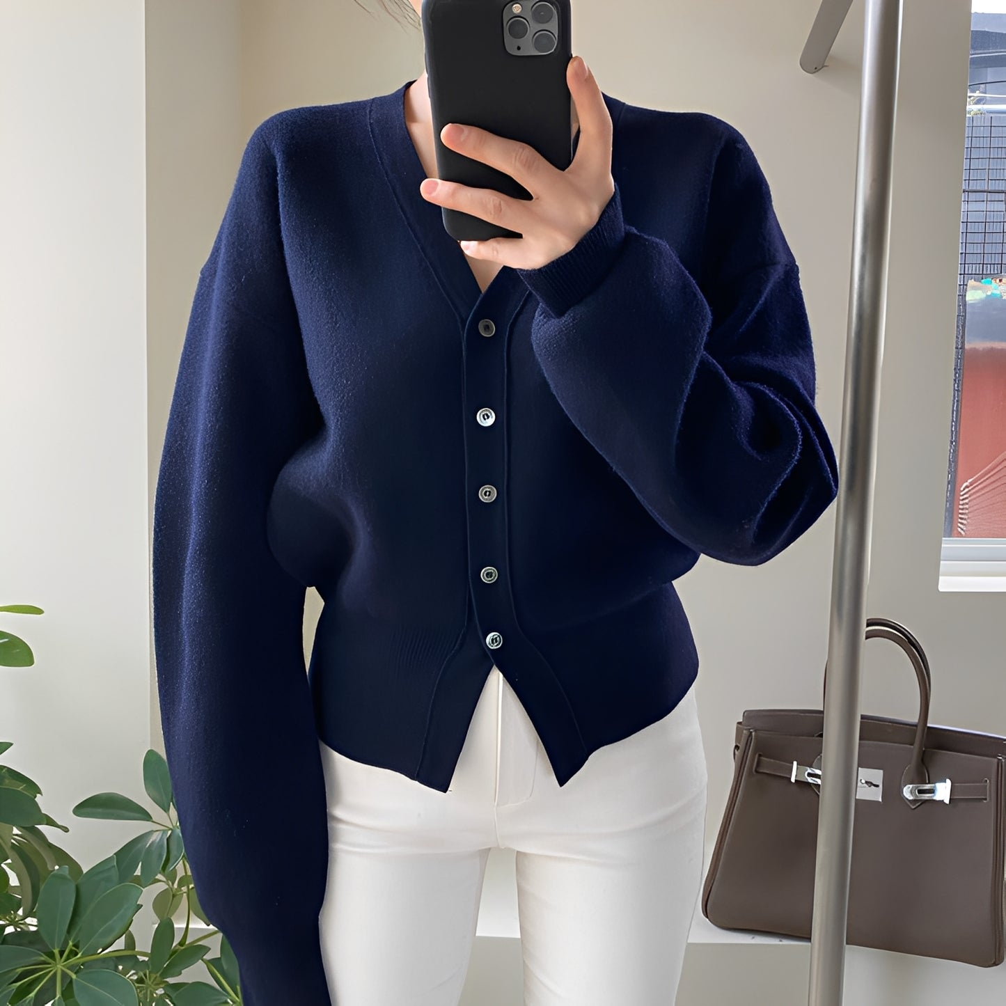 Carolyn - Klassischer, locker gestrickter Cardigan für Damen