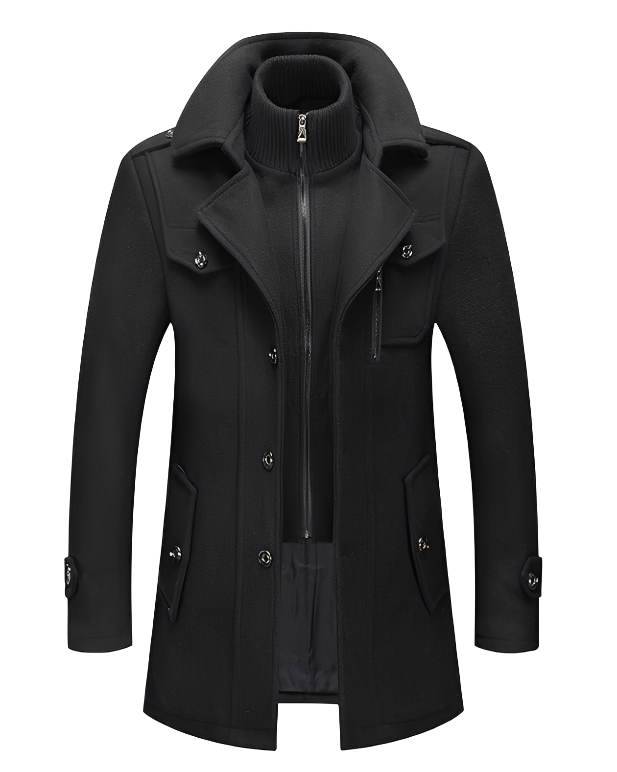 Galen - Stilvolle Jacke mit doppeltem Kragen für Herren