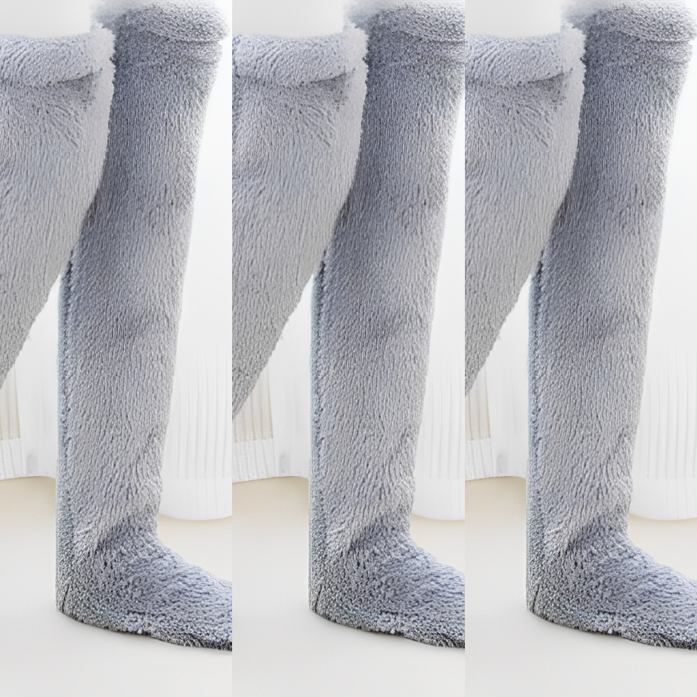 Camellia - Warme, überknielange Wintersocken für Damen