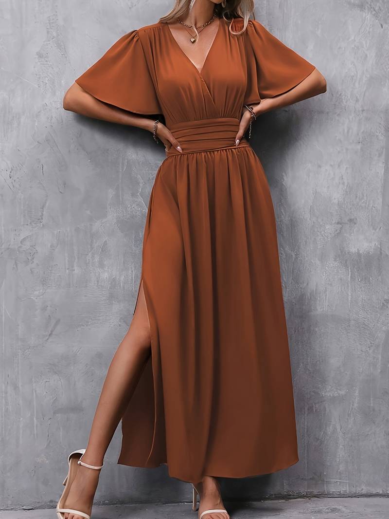 Juliette – Damenkleid mit Kragen und geraffter Taille