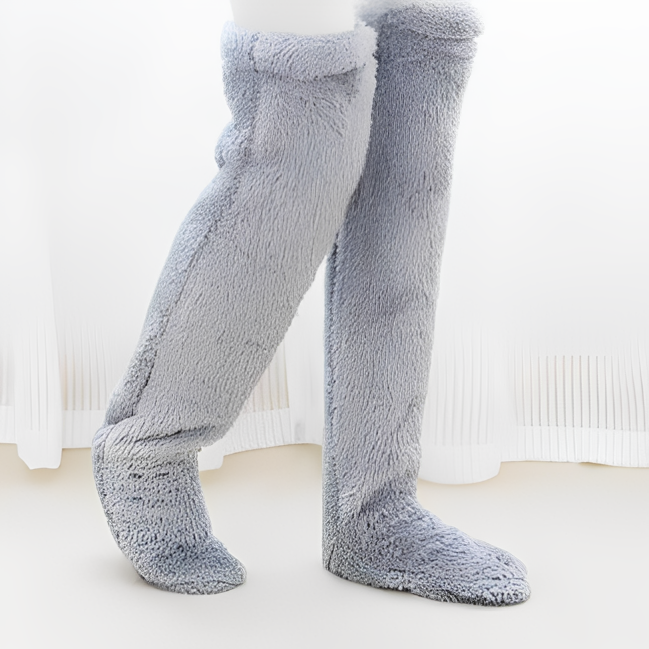 Camellia - Warme, überknielange Wintersocken für Damen