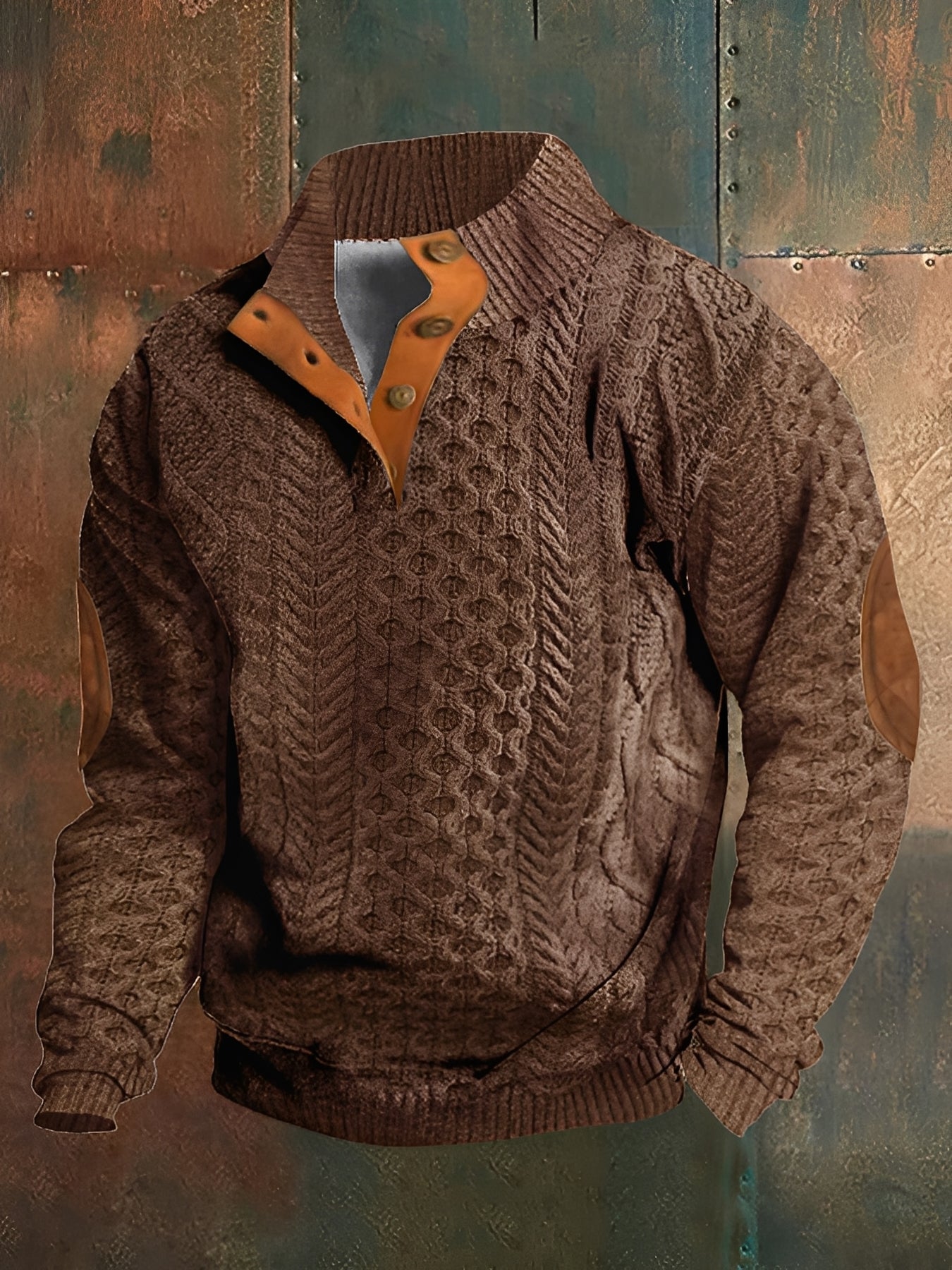 Hugh - Retro-Strickpullover mit Rollkragen aus Kaschmir für Herren