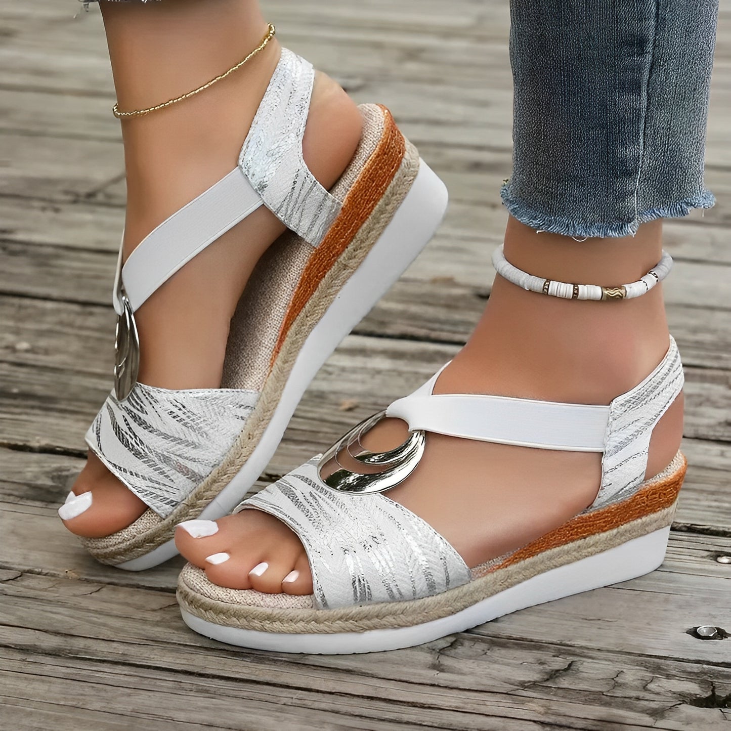 Raquel - Leichte Sommer-Keilsandaletten für Damen