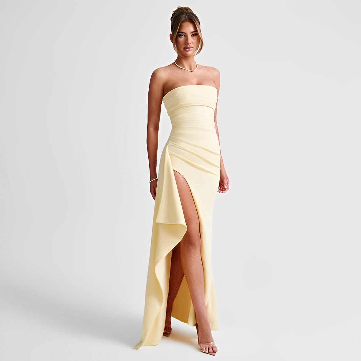 Camille - Elegantes trägerloses Maxikleid für Damen