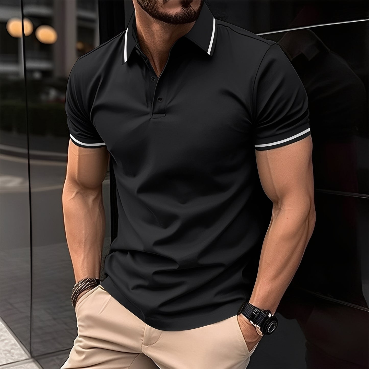 Mervyn - Lässiges, kurzärmeliges Sport-Poloshirt für Herren