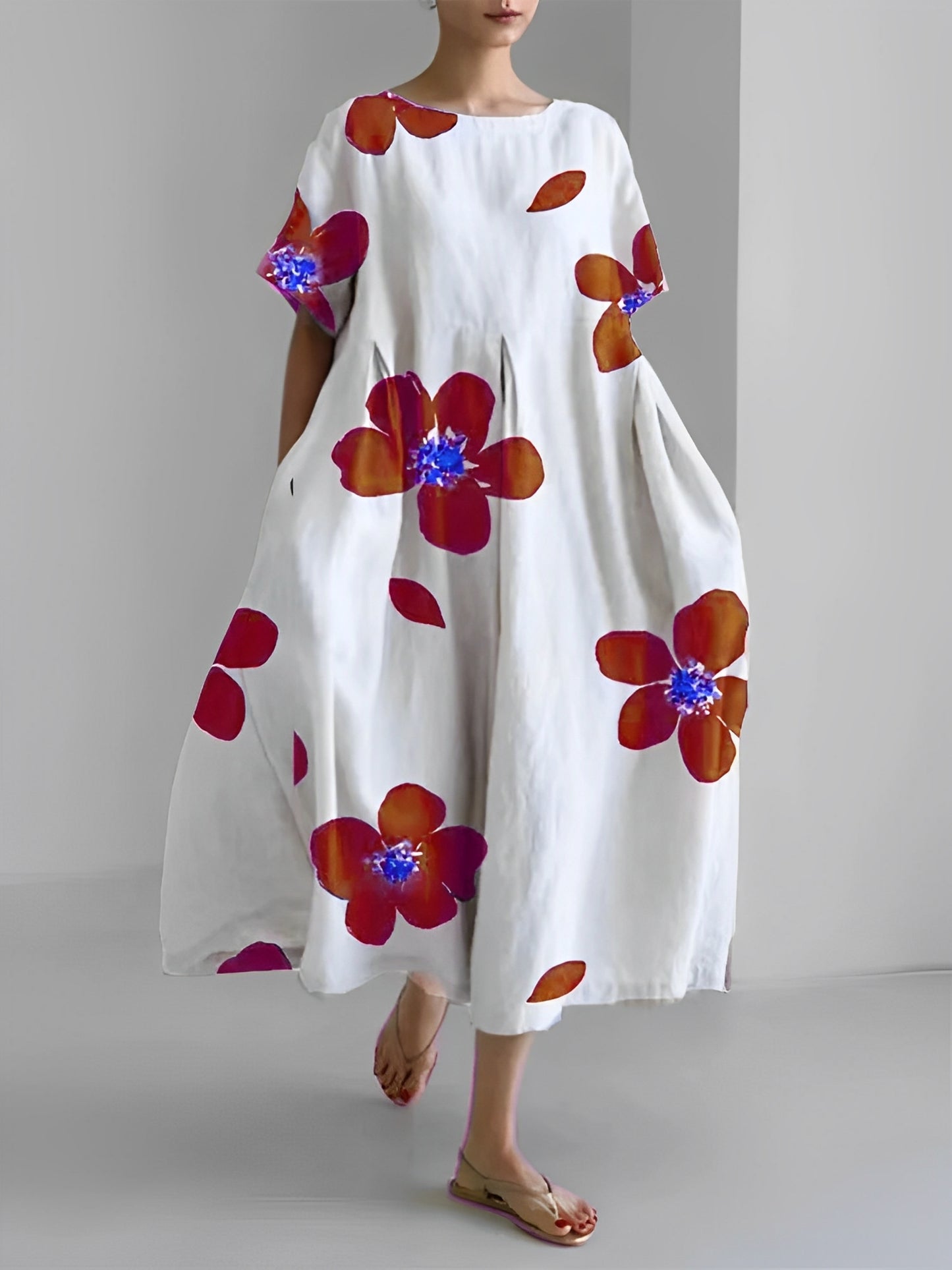 Xavia - Lässiges, lockeres Kleid mit Print für Damen