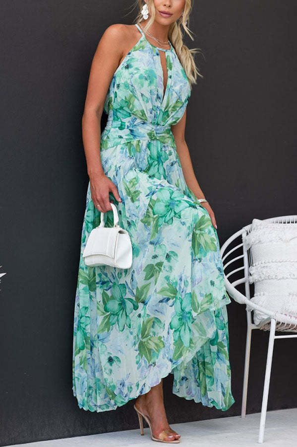 Jinora - Vielfältiges knielanges Kleid mit Blumenmuster