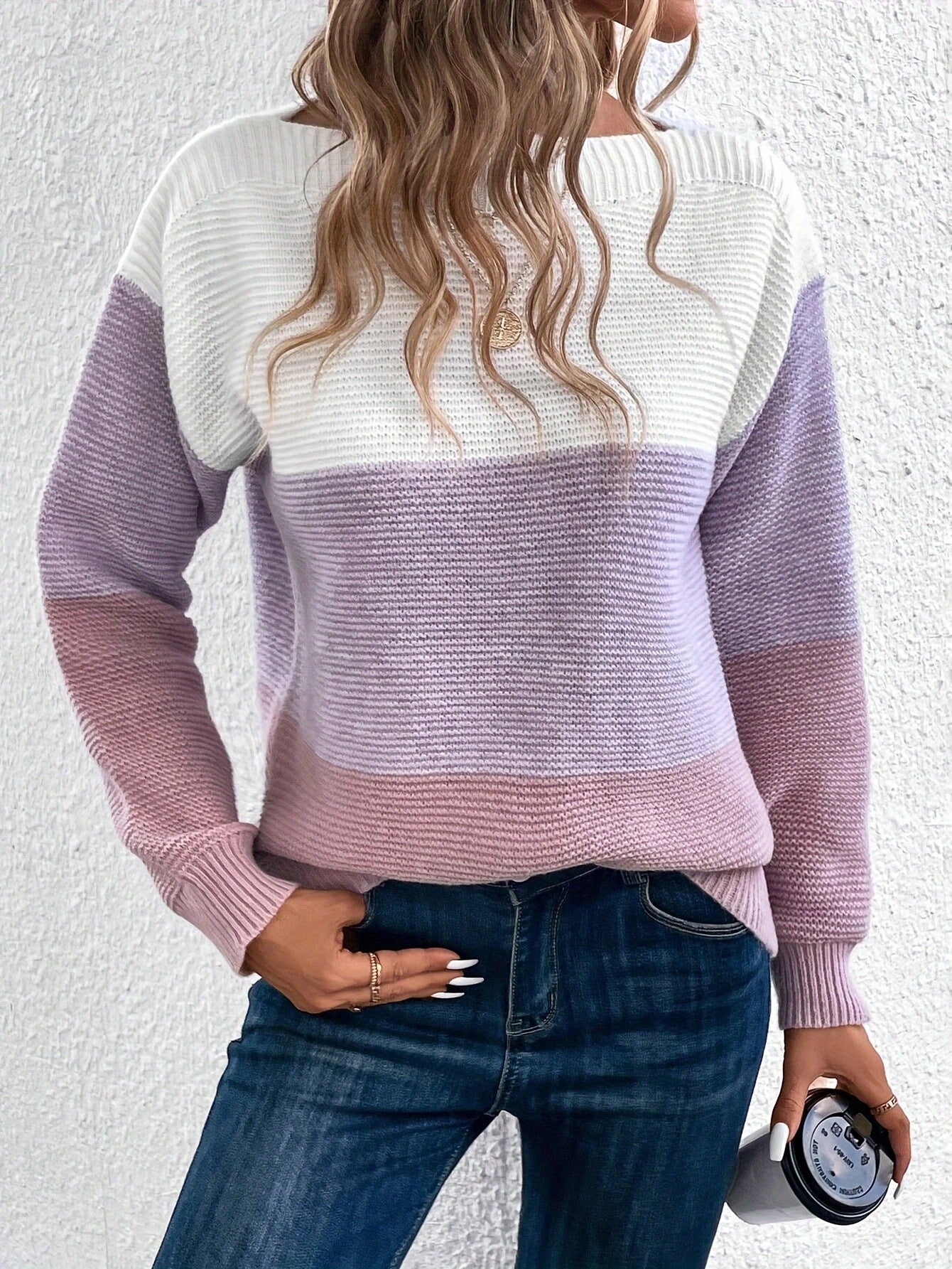 Muriel - Stilvoller Pullover mit dreifarbigen Streifen für Damen
