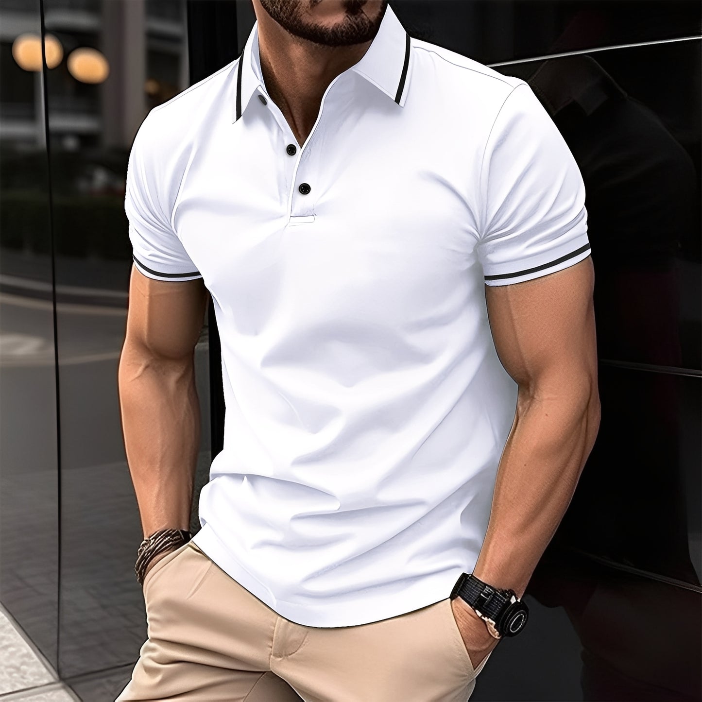 Mervyn - Lässiges, kurzärmeliges Sport-Poloshirt für Herren