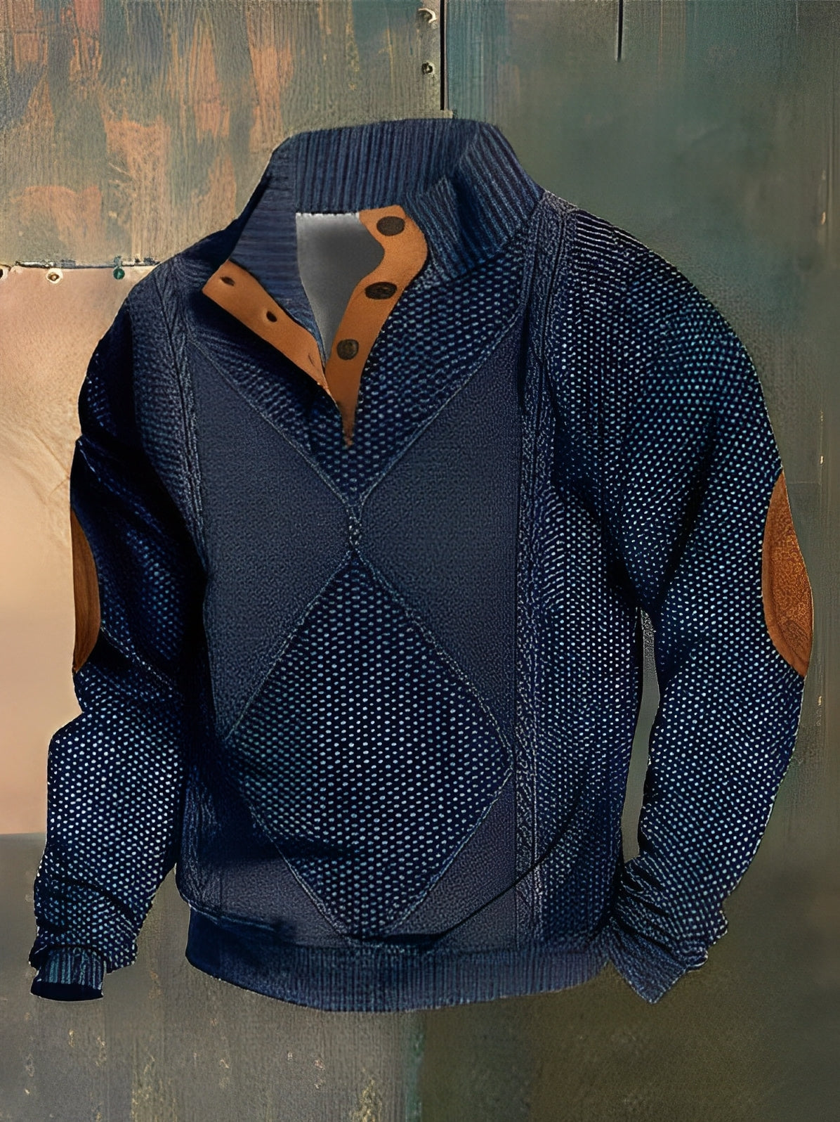 Hugh - Retro-Strickpullover mit Rollkragen aus Kaschmir für Herren