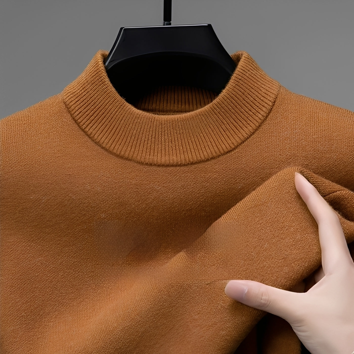 Davis - Lässiger Kaschmirpullover mit Saum für Herren