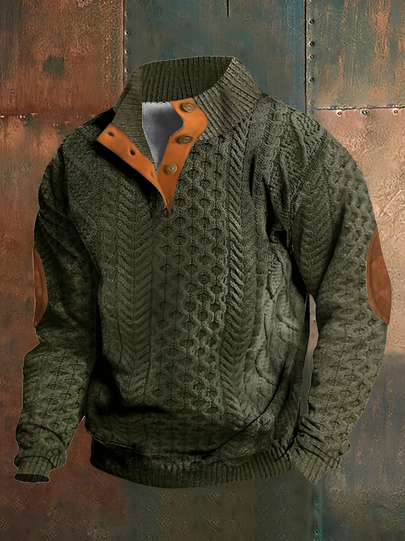 Hugh - Retro-Strickpullover mit Rollkragen aus Kaschmir für Herren