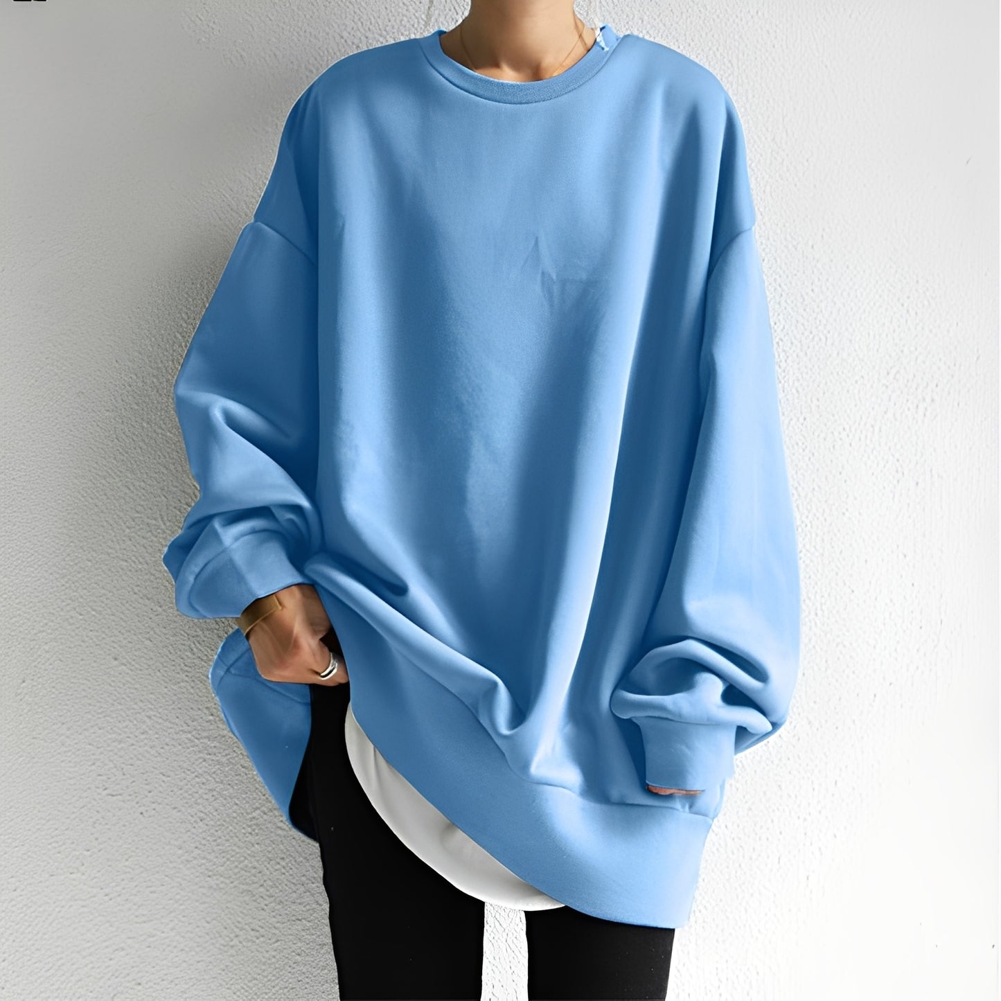 Andrina - Oversized-Pullover mit Rundhalsausschnitt für Damen