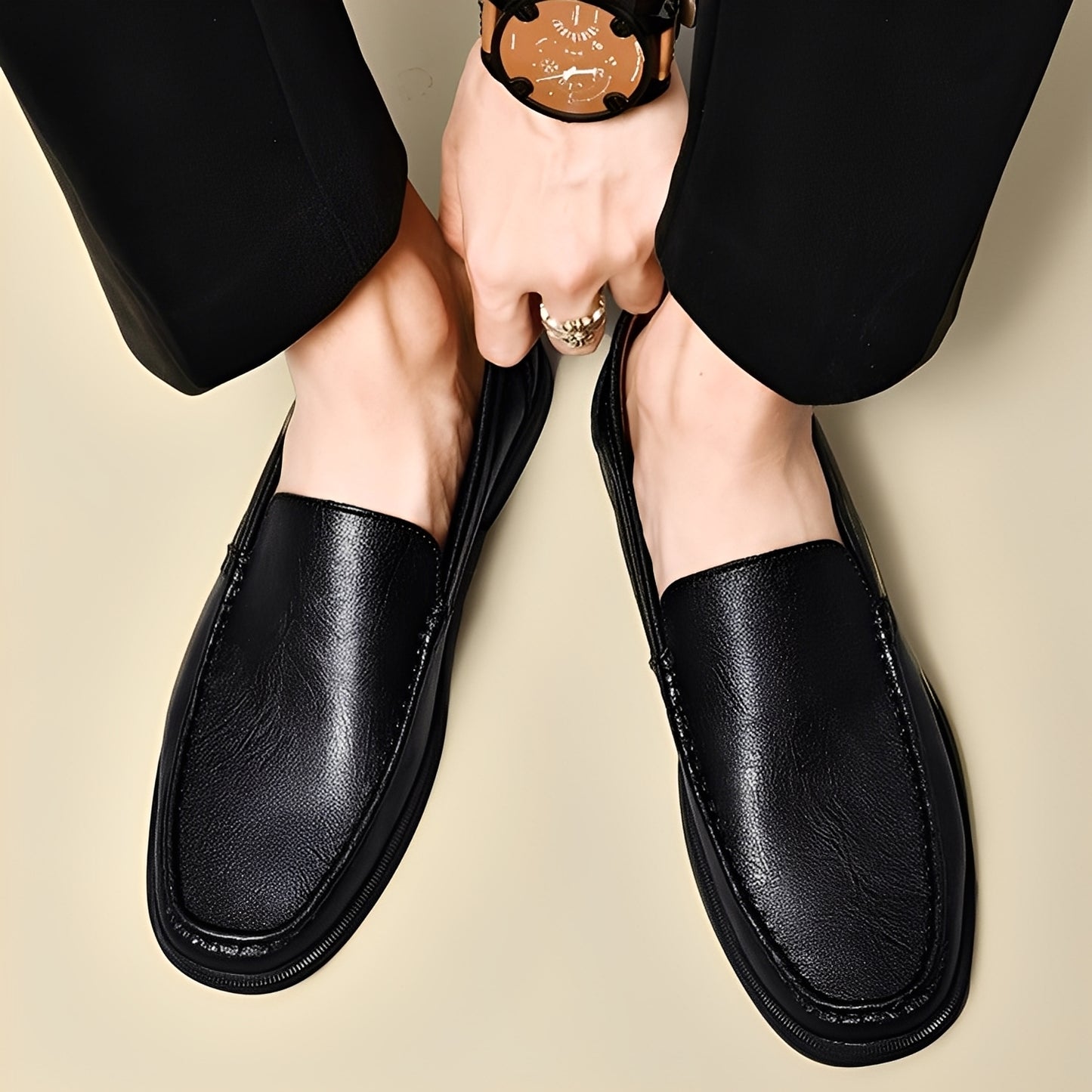 Corwin - Formelle Leder-Slipper für Herren