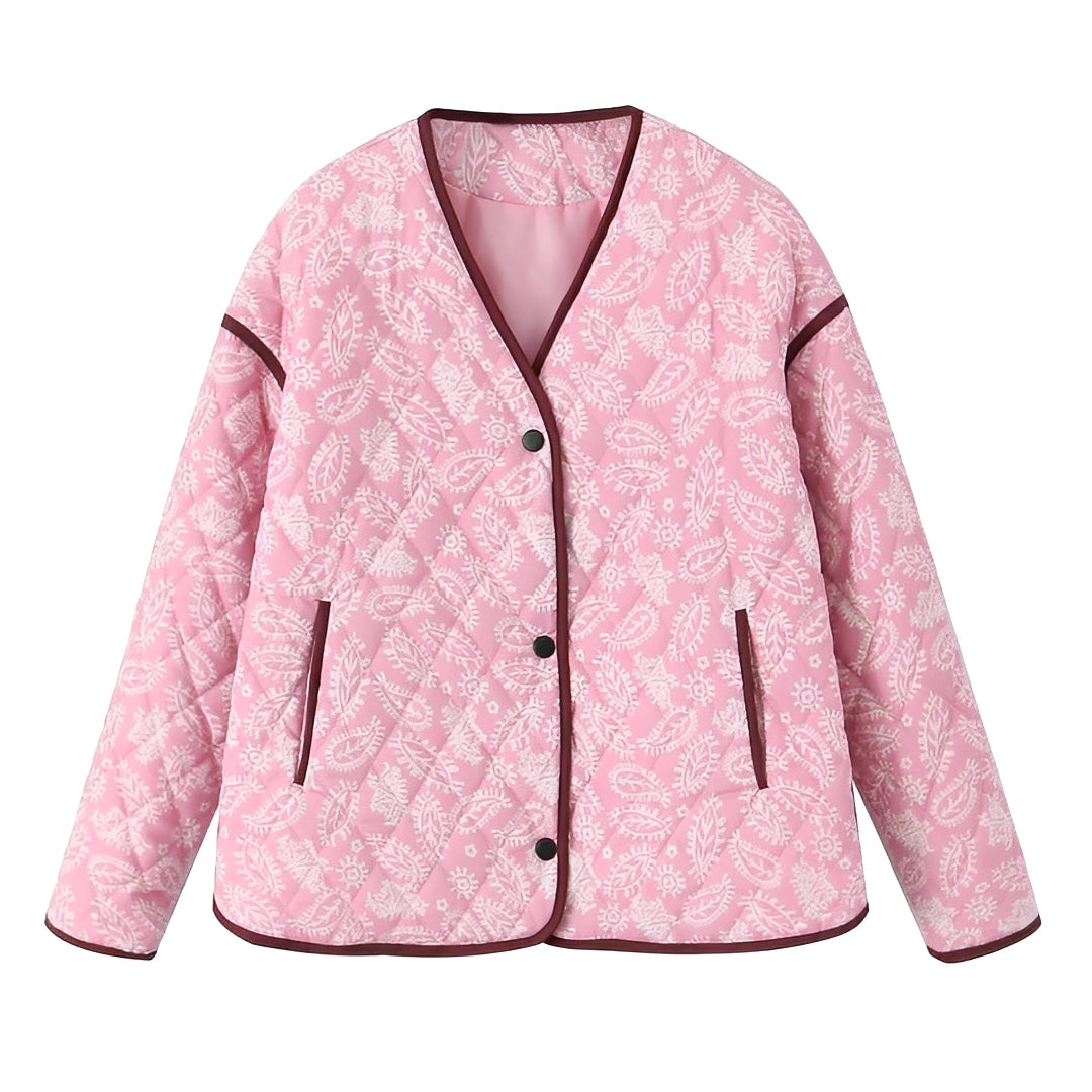 Katelyn - Lässige Patchwork-Steppjacke für Damen