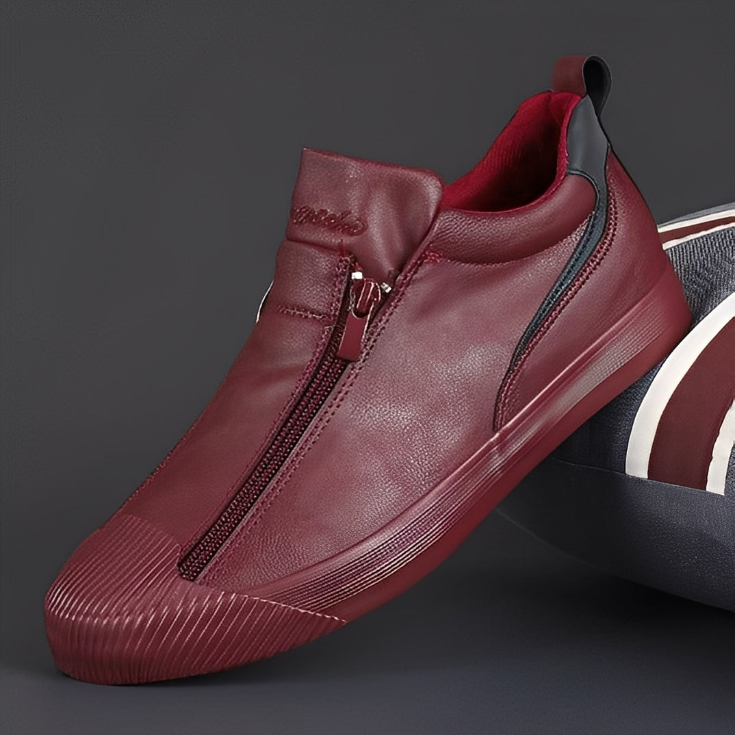 Nathan - Stilvolle Lederschuhe mit Reißverschluss für Damen