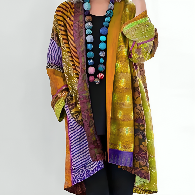 Sarah - Boho-Kimono mit Print für Damen