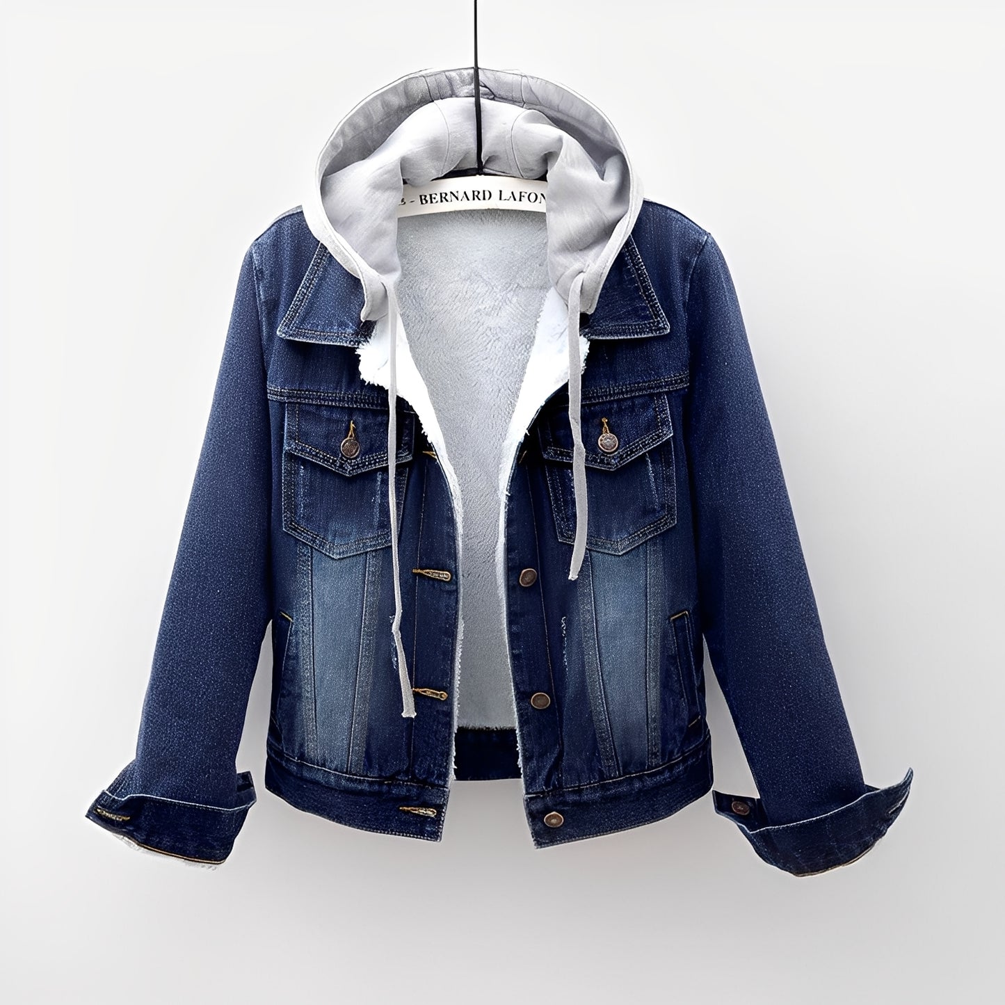 Malani - Stilvolle Jeansjacke mit abnehmbarer Kapuze für Damen