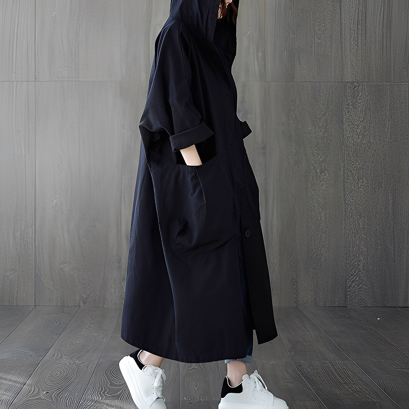 Myranda - Moderner Trenchcoat mit Taschen für Damen