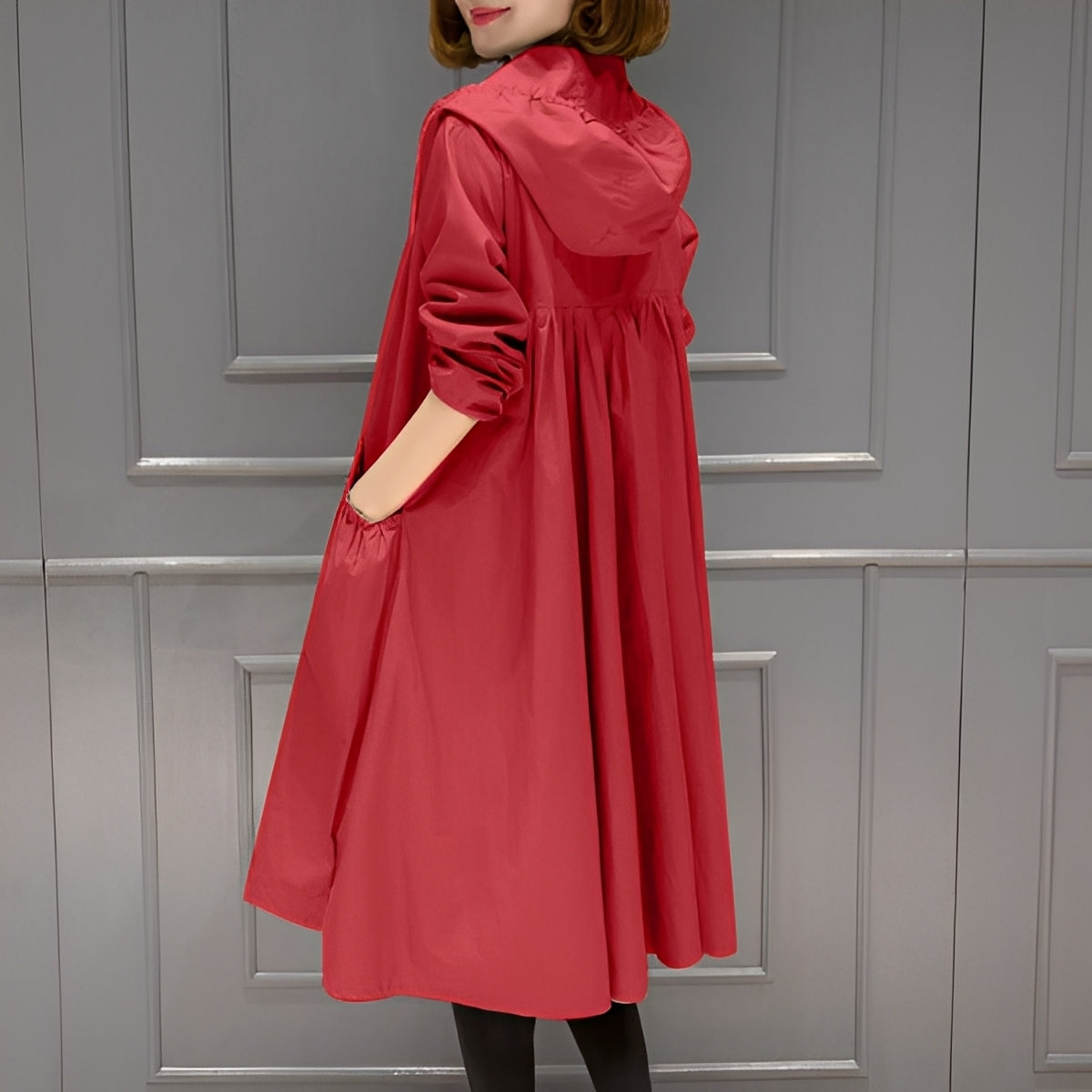 Margarette - Stilvoller Regenmantel mit Kapuze für Damen