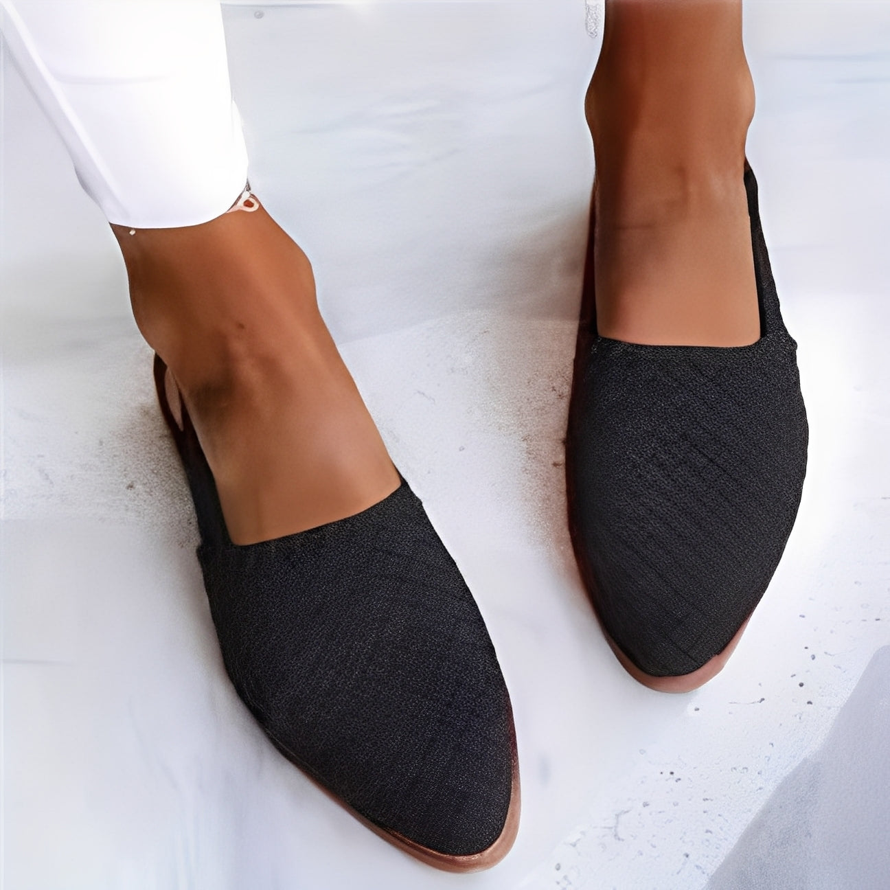 Shirley - Stilvolle flache Schuhe mit spitzer Zehenpartie für Damen