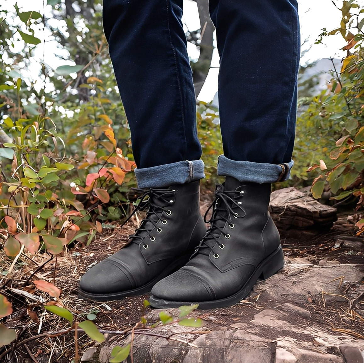 Garrick - Robuste Retro-Lederstiefel für Herren