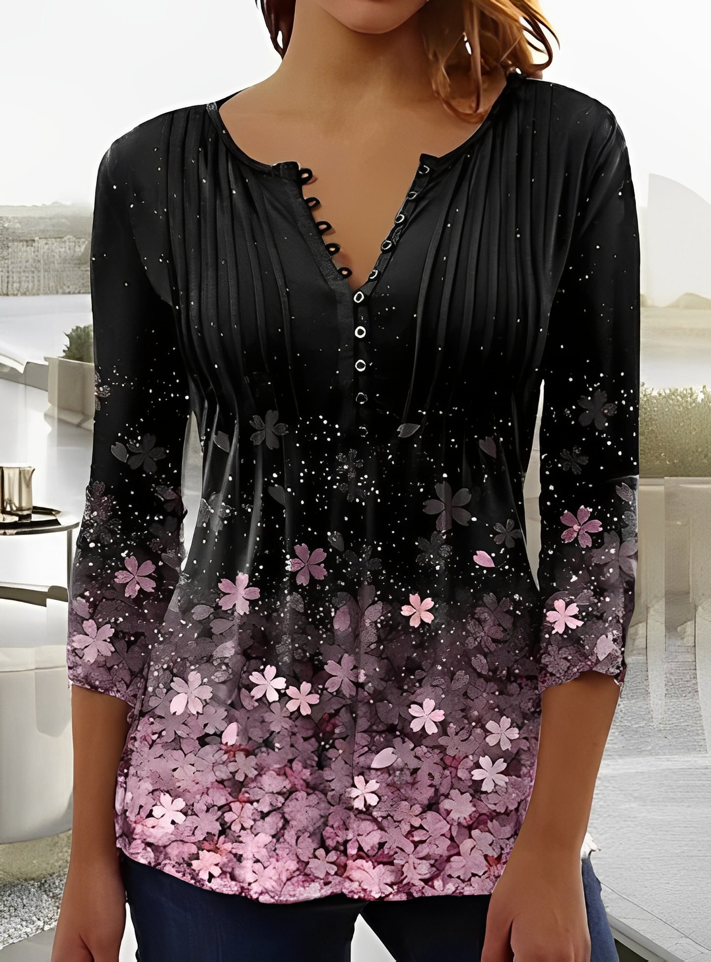Eloise - Elegantes Oberteil mit Blumenprint für Damen