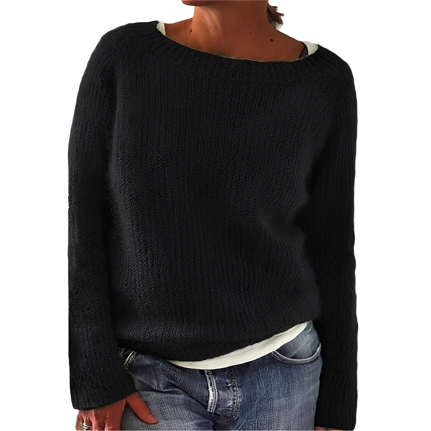 Angelia - Lässiger, warmer Pullover aus weichem Strick für Damen