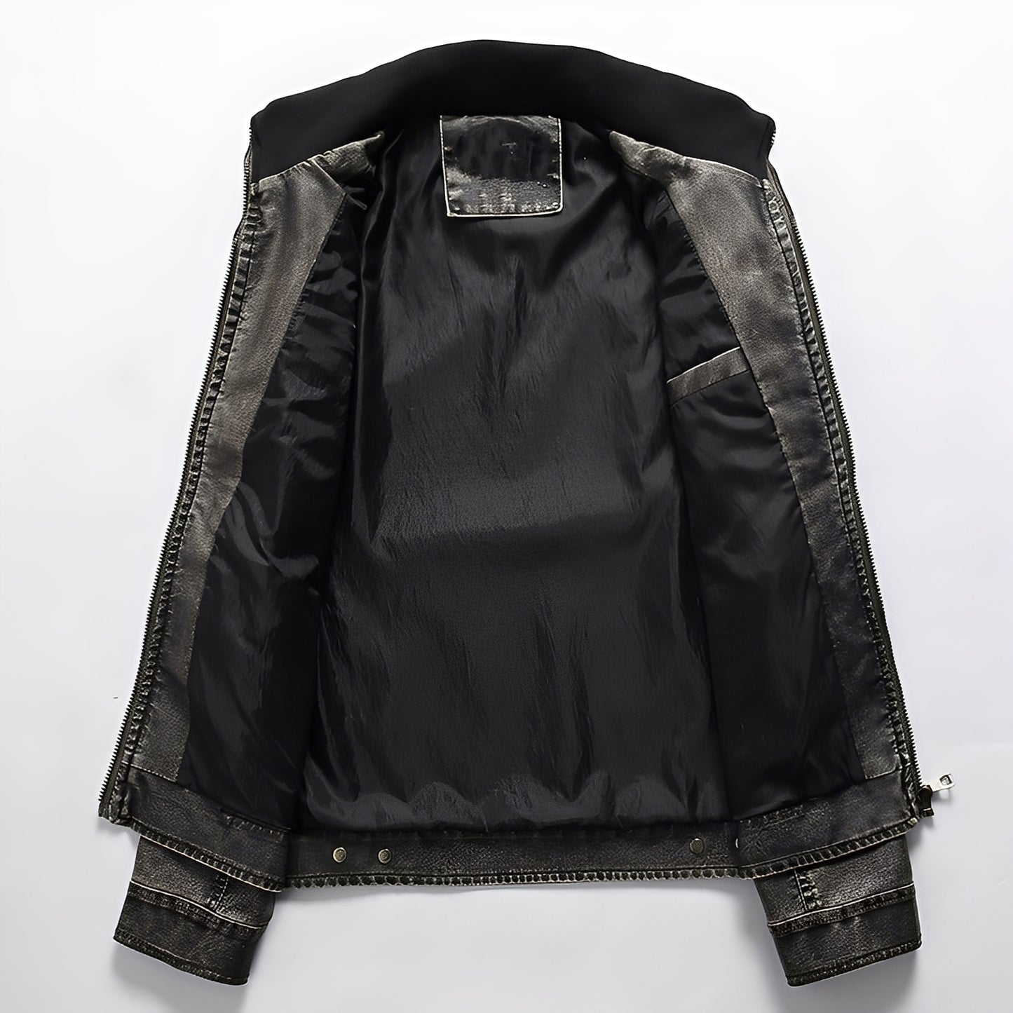 Kevin - Klassische Lederjacke mit Taschen für Herren