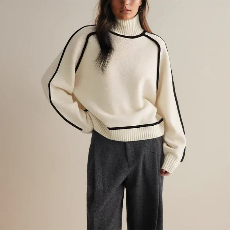 Aurora - Bequemer Damen Rollkragenpullover