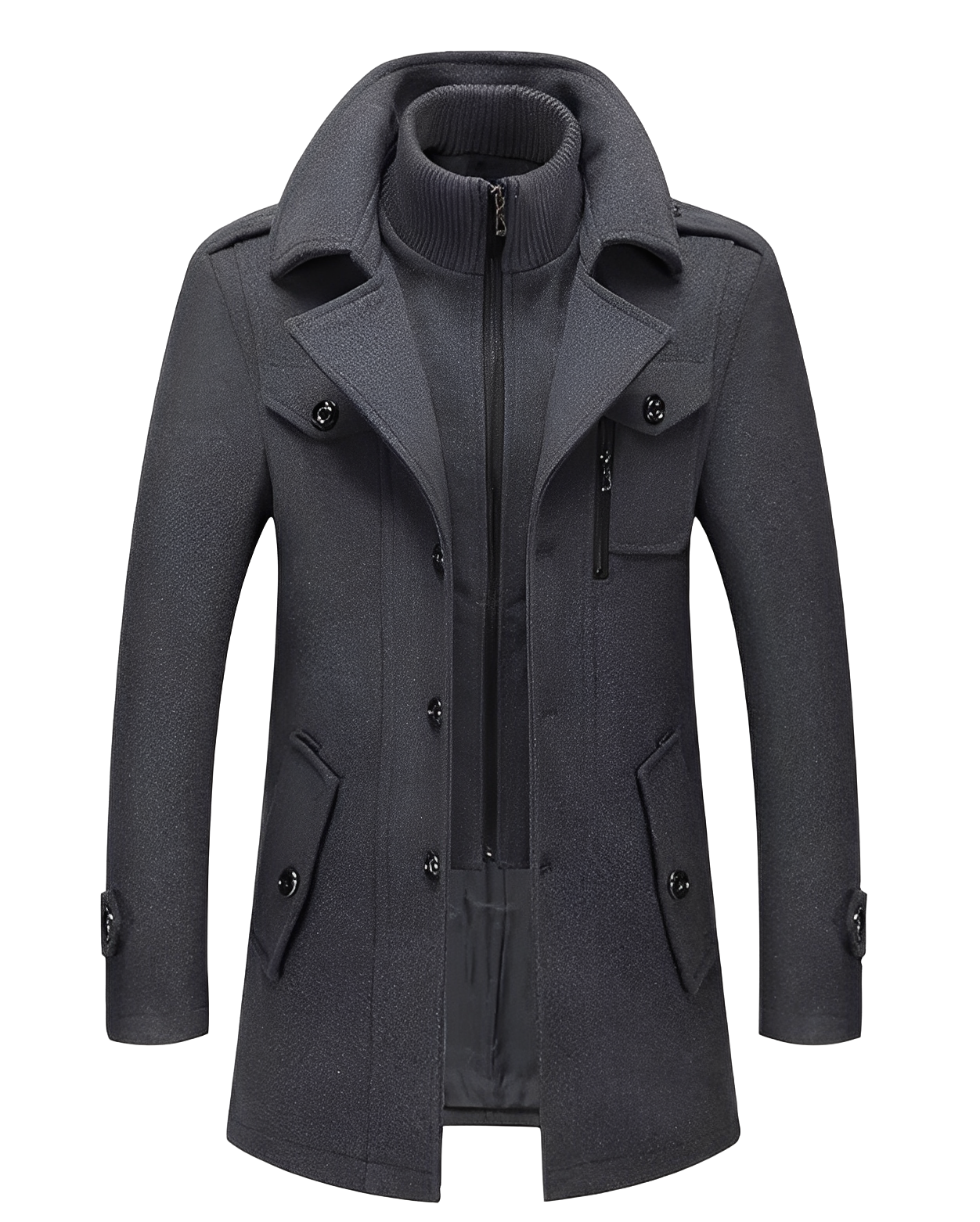 Galen - Stilvolle Jacke mit doppeltem Kragen für Herren