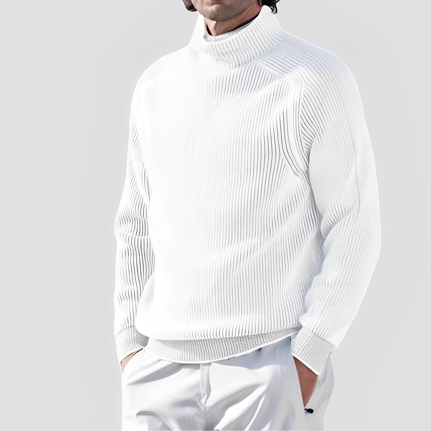 Chadwick - Eleganter, warmer Rollkragenpullover aus Wolle für Herren