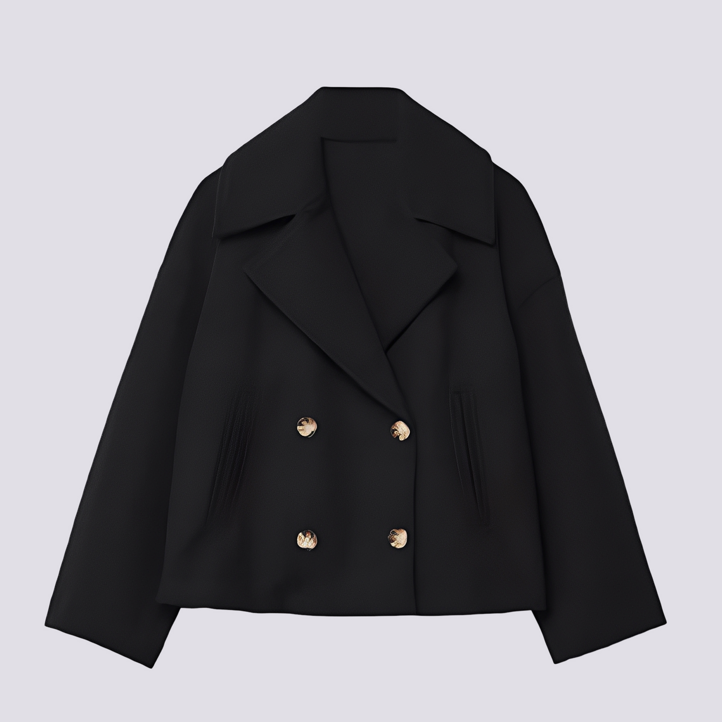 Bethney - Elegante kurze Wolljacke mit Reverskragen für Damen