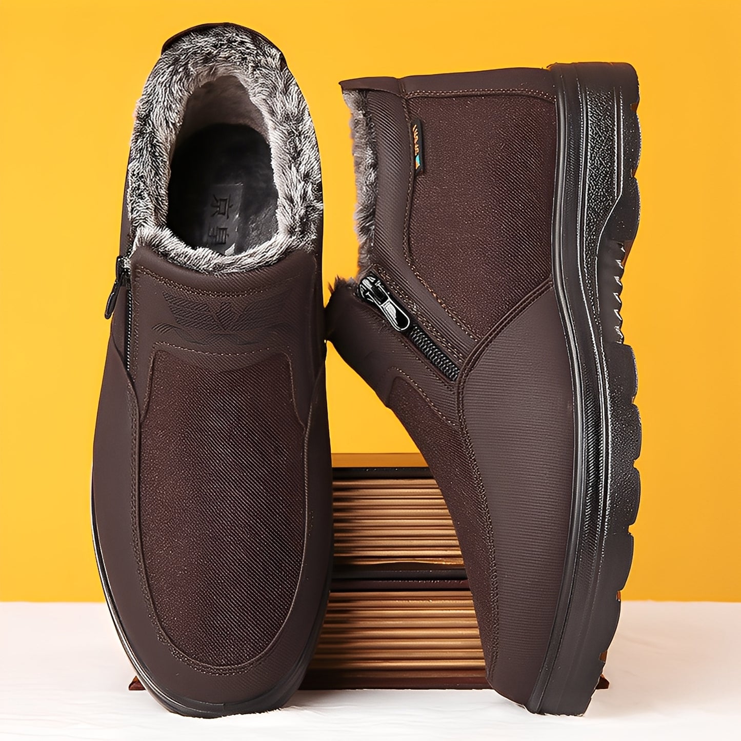 Konnor - Stilvolle, mit Fleece gefütterte Winterschuhe für Herren