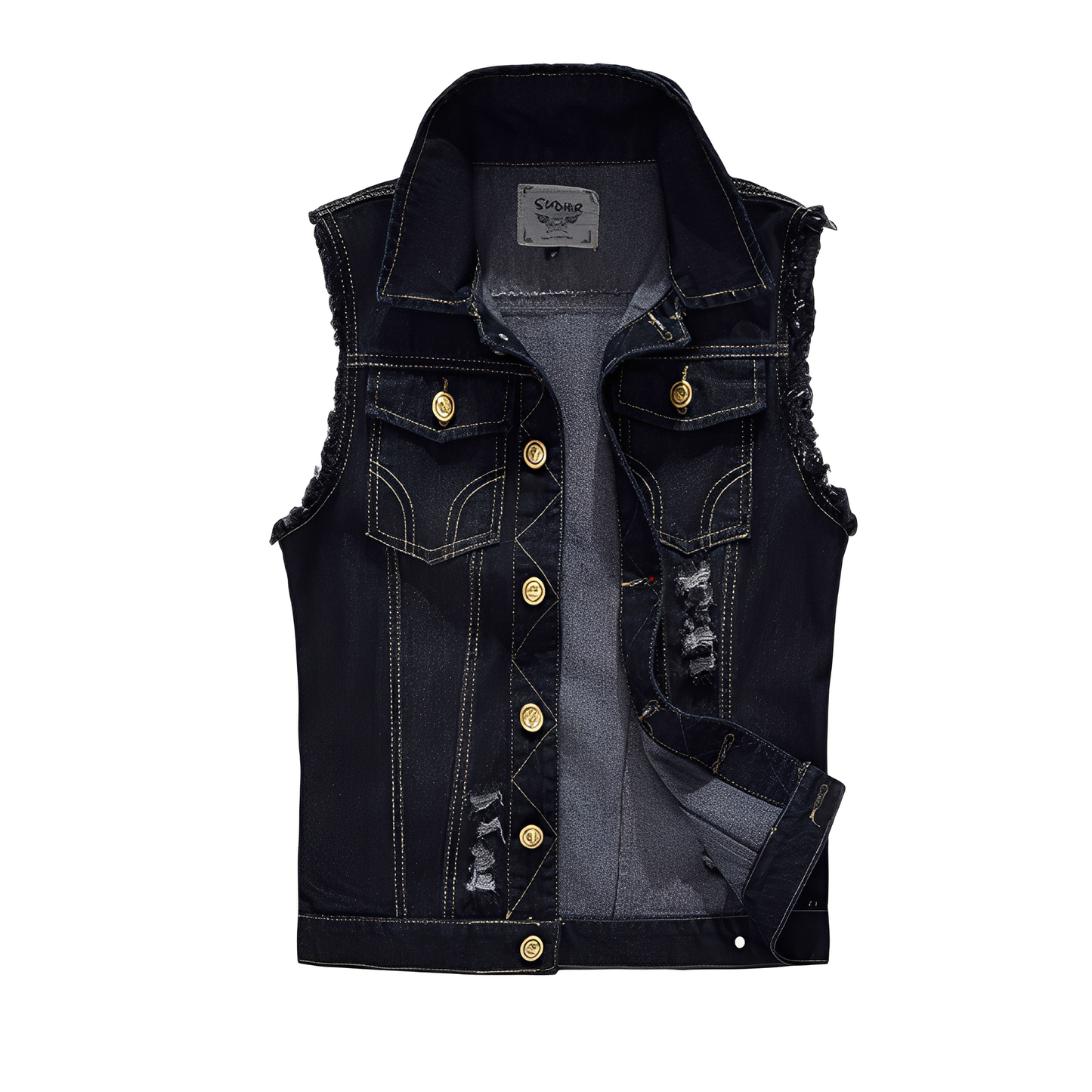 Morley - Retro-Jeansweste mit Taschen für Herren