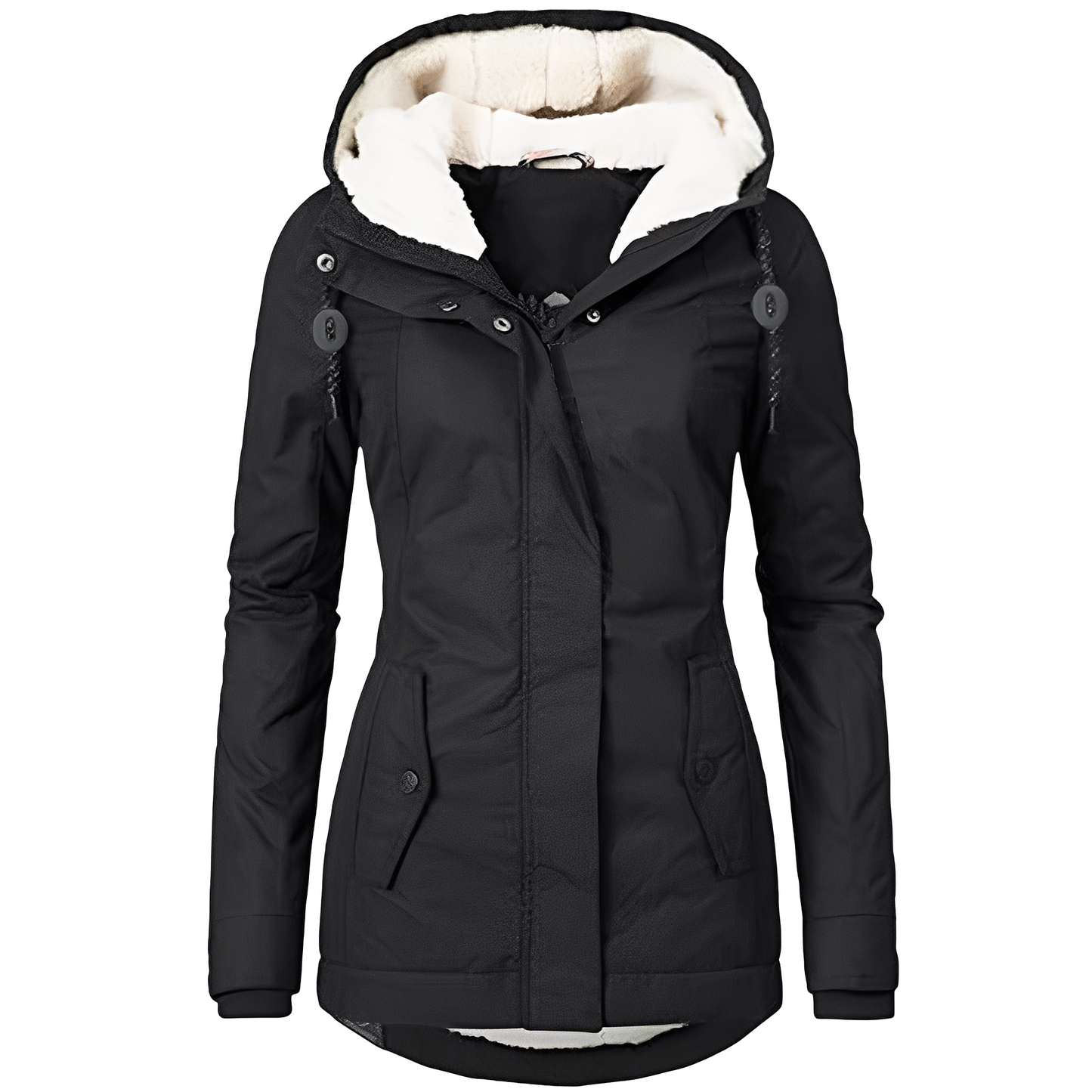Valary - Wasserdichte Samtjacke mit Kapuze für Damen