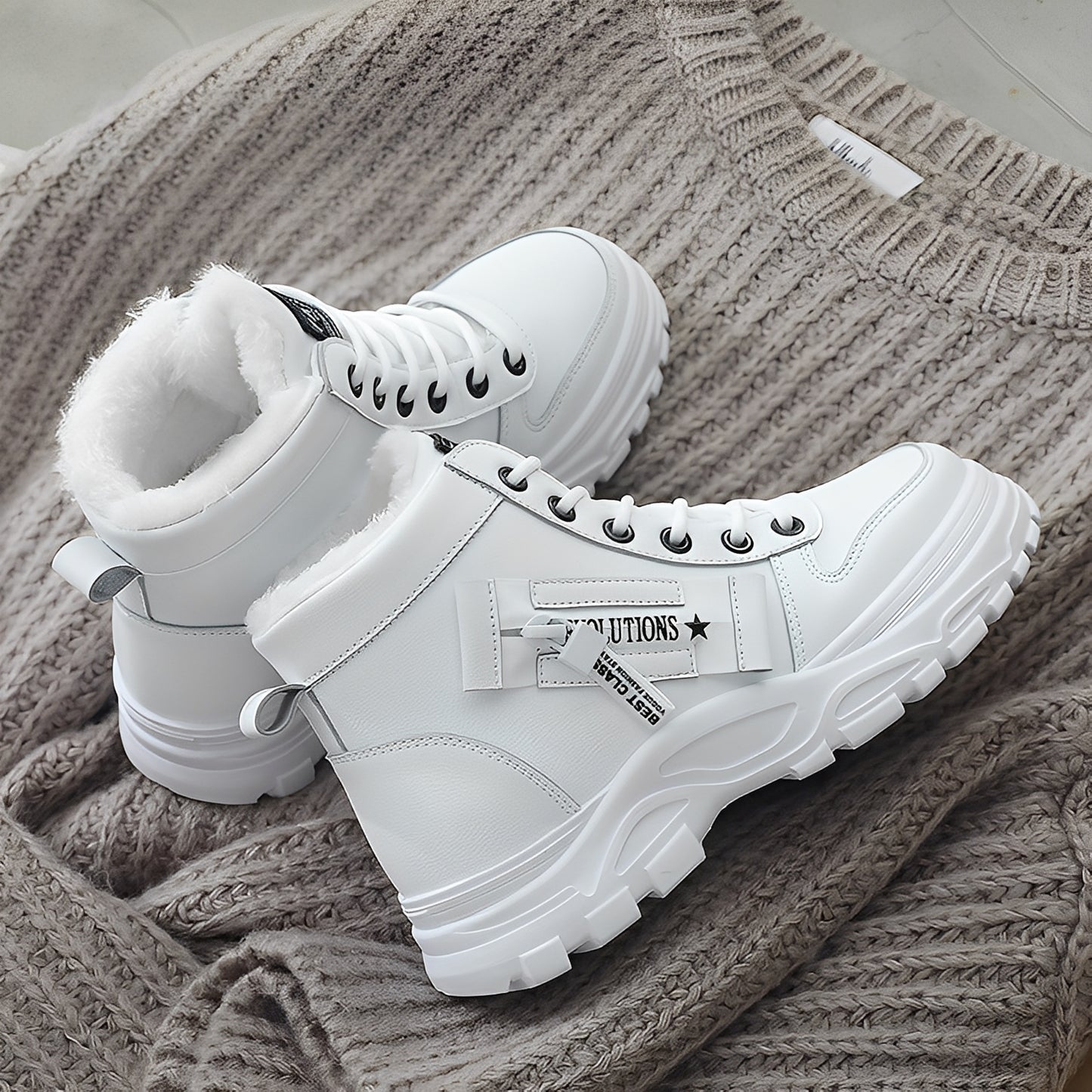 Adamina - Lässige, warme hohe Stiefel für Damen