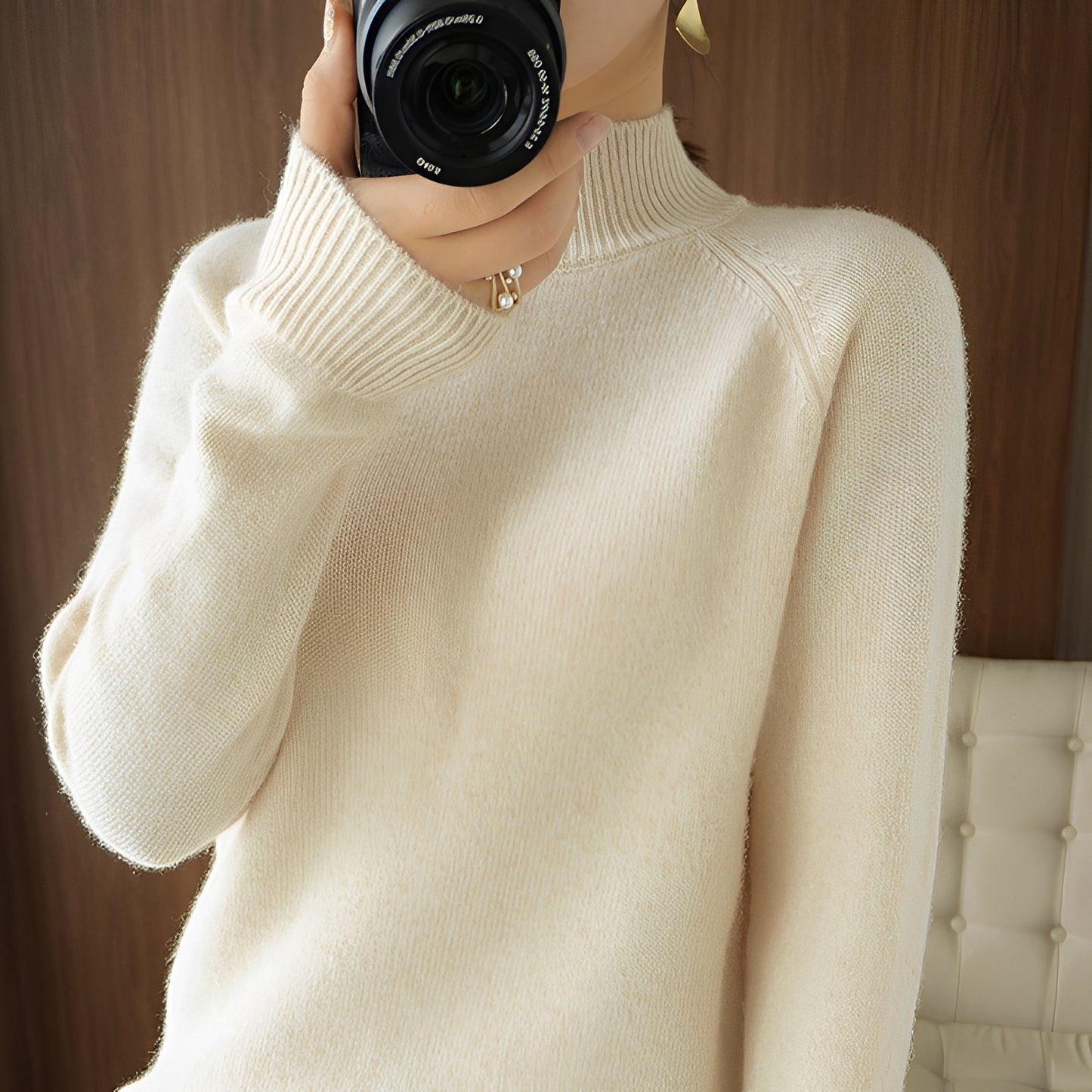 Ulyssa - Eleganter Rollkragenpullover aus Kaschmir für Damen