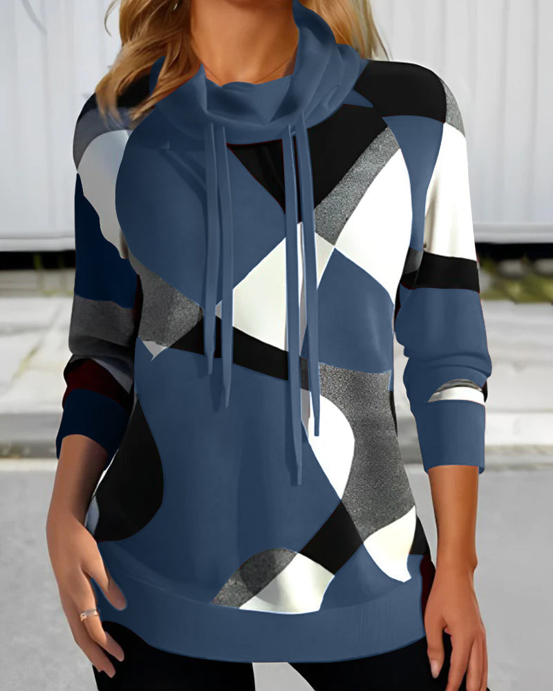 Gabrielle - Lässiges Hoodie-Oberteil mit Farbblock-Design für Damen