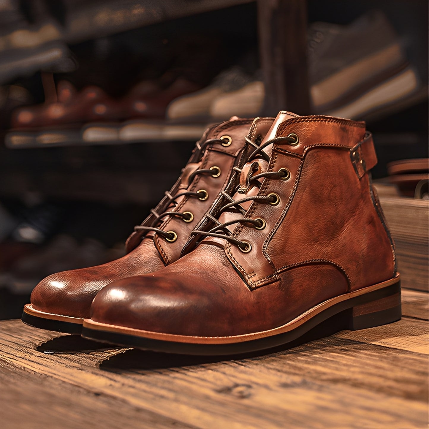 Chester - Retro-Martin-Lederstiefel für Herren